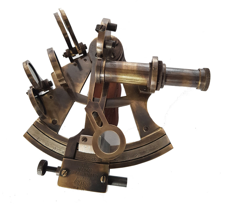 Nautical Decorative Brass Sextant Handmade Gift Article Retro Handicraft Antique Collection Vintage Functional Marine Table