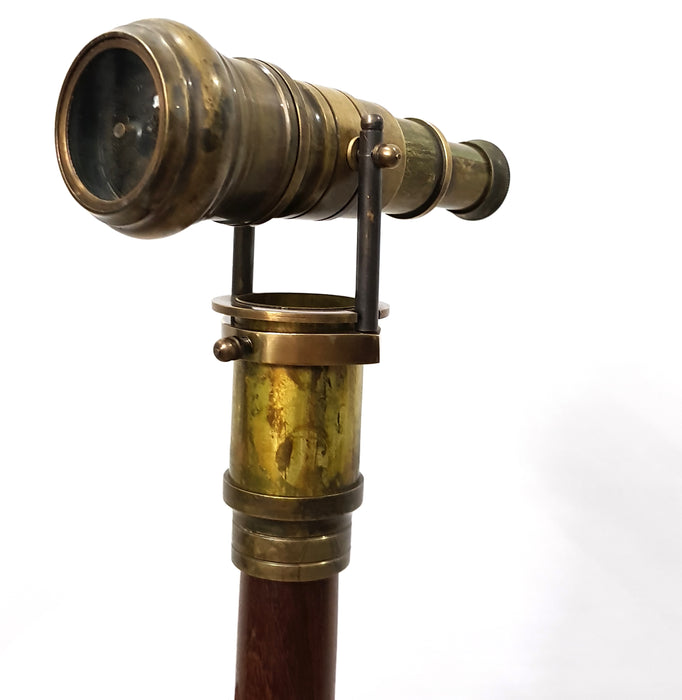 38 Inch Handmade Nautical Walking Stick with Solid Brass Telescope 