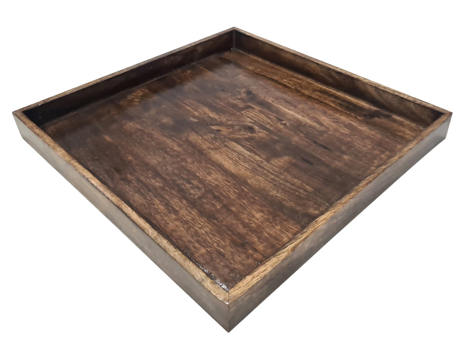Breakfast Tea Coffee Decorative Table Tray Dinnerware Vintage Handcrafted Large Square Wooden Serving Tray