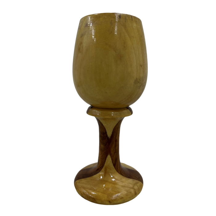 Handcrafted Wooden Chalice Drinking Goblet Mango and Teak Wood Glass Wine, Ale, Mead