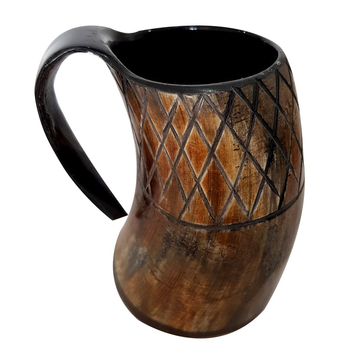 SET Of 4 - Medieval Natural Ceremonial Viking Drinking Horn Mug/Tankard Leak Free Wine Beer Shot Glasses, 3 inches