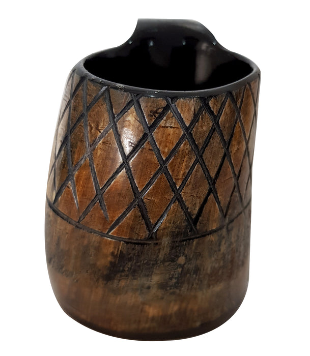 SET Of 4 - Medieval Natural Ceremonial Viking Drinking Horn Mug/Tankard Leak Free Wine Beer Shot Glasses, 3 inches