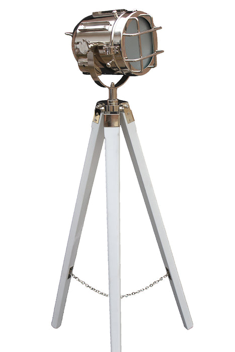 collectiblesBuy Nautical Vintage searchlight Spotlight Floor Lamps White Tripod Marine Antique,42 inch,White