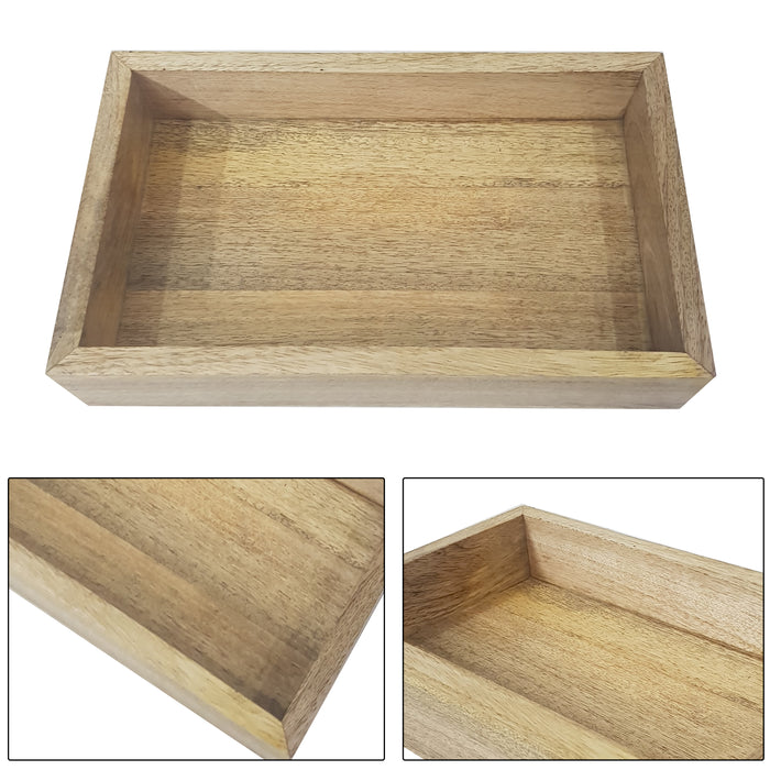 Antique Handmade Mango Wood Guest Towel Holder Vanity Tray Bathroom Accessory Trays Brown 10 x 6 inches