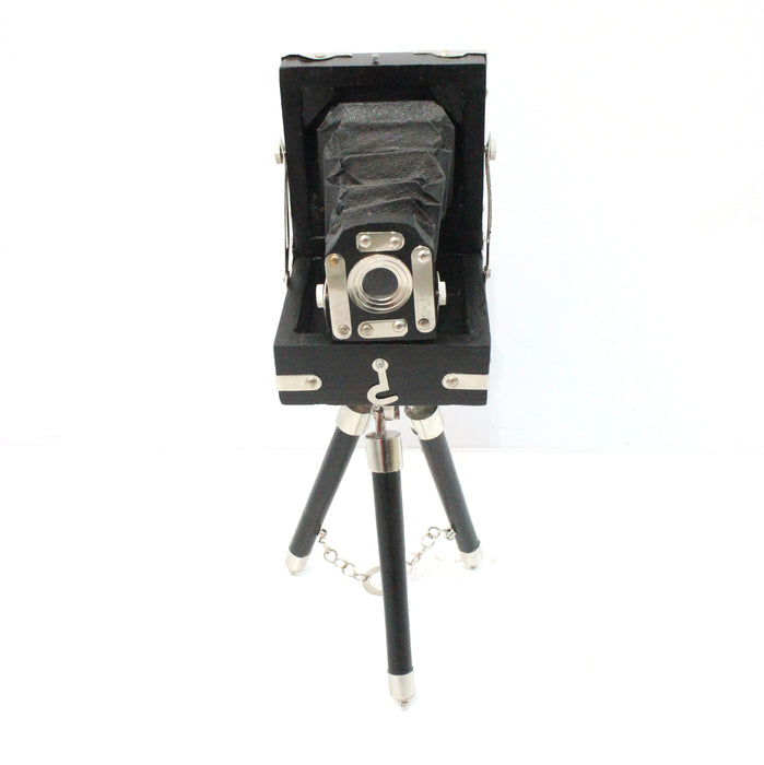 Model Desktop Decor Cameras Replica Vintage Wooden Black Camera