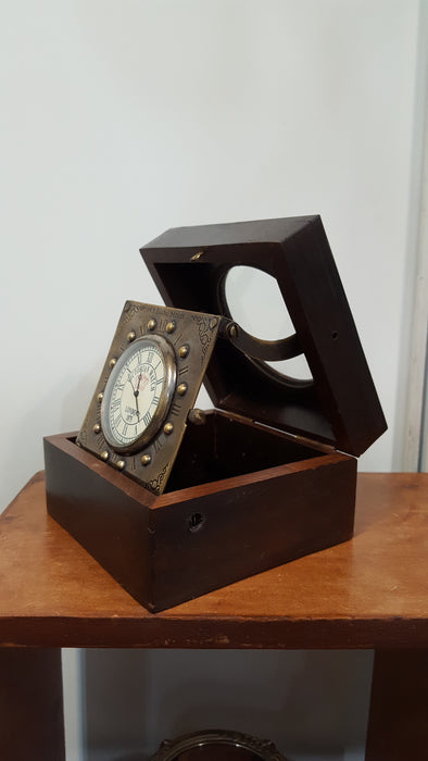 Vintage Titanic Wooden Clock Marine Home Decorative Handmade Article Brass Desk Clock Antique Gift Item