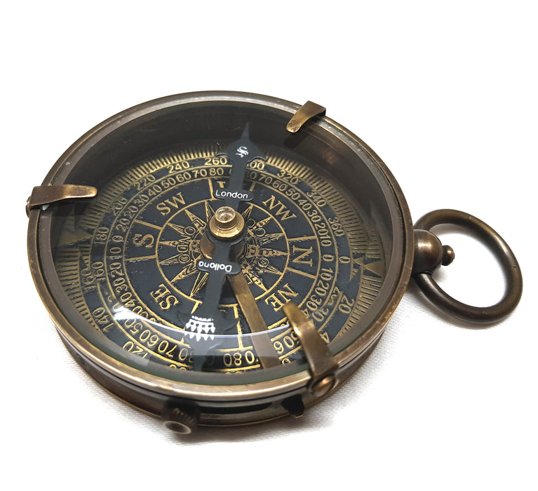 Antique Retro Handmade Brass Compass Dollond London Sailor Nautical navigational Magnetic, 2.5 inch,Brass