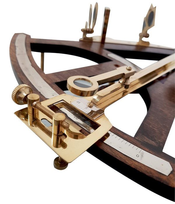 Vintage Wooden Marine Octant Reflecting Instrument Measuring Reflecting Quadrant Ship Sailor Navigation Tool Marine Sextant