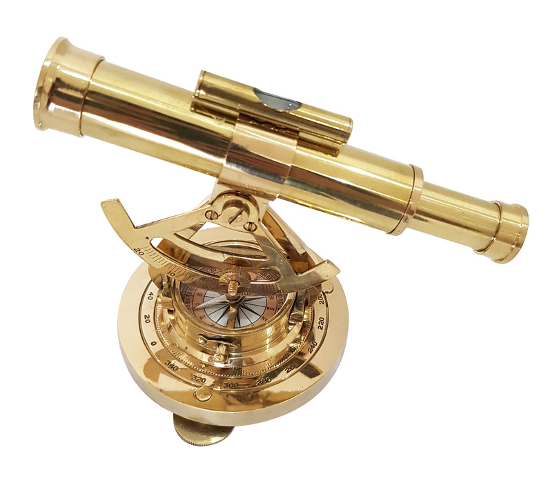 Maritime Collectible Alidade Compass Shiny Brass Finish Beautiful Look Nautical Marine Instruments
