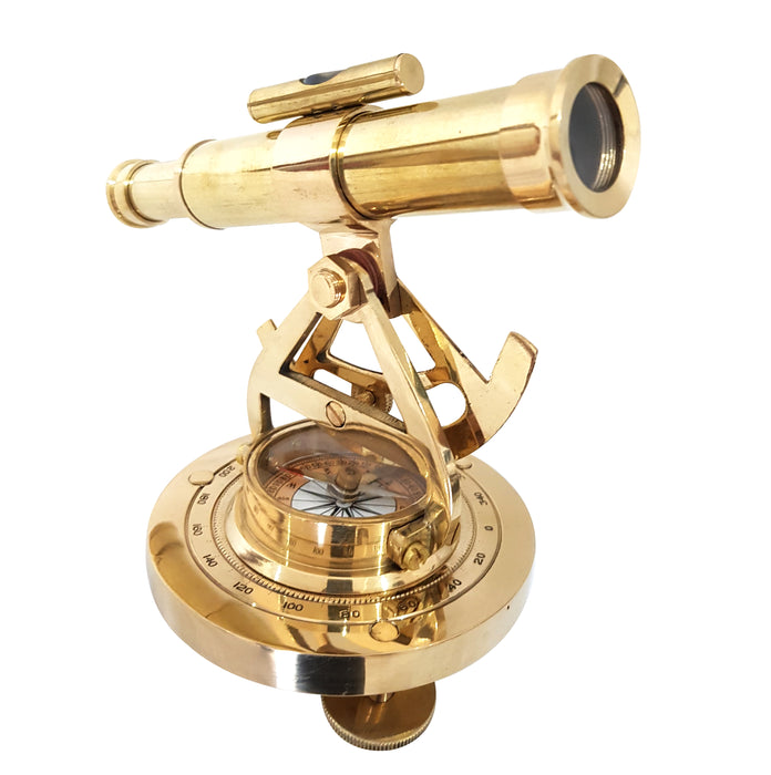 Maritime Collectible Alidade Compass Shiny Brass Finish Beautiful Look Nautical Marine Instruments