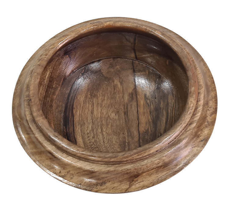 Hand Turned Large Wooden Curry, Soup Serving Bowl Vintage Designer Bowl Bespoken Spin Top Shape Contemporary CenterPiece Home Kitchen Décor ServeWare Accessories