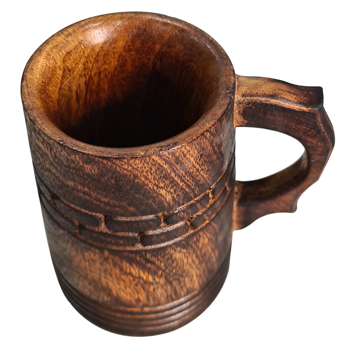 Handcrafted Unique Design Retro Eco-Friendly Drink ware Food Safe Tankard Medieval Inspired Rustic For Coffee & Tea Wooden Beer Mug