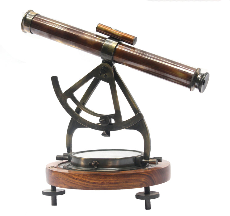 Antique Maritime Nautical Brass Theodolite Telescope Survey Navigation Alidade CompassAlidade Compass Antique Finish