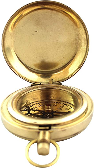 Nautical Collectible Retro Style Compass Decorative Brass Finish Compass Gift Item