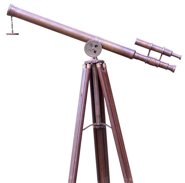 U.S. Navy Griffith Antique Tripod Telescope Double Barrel Nautical Decorative (Double Barrel Tube (Height:65 Inches)