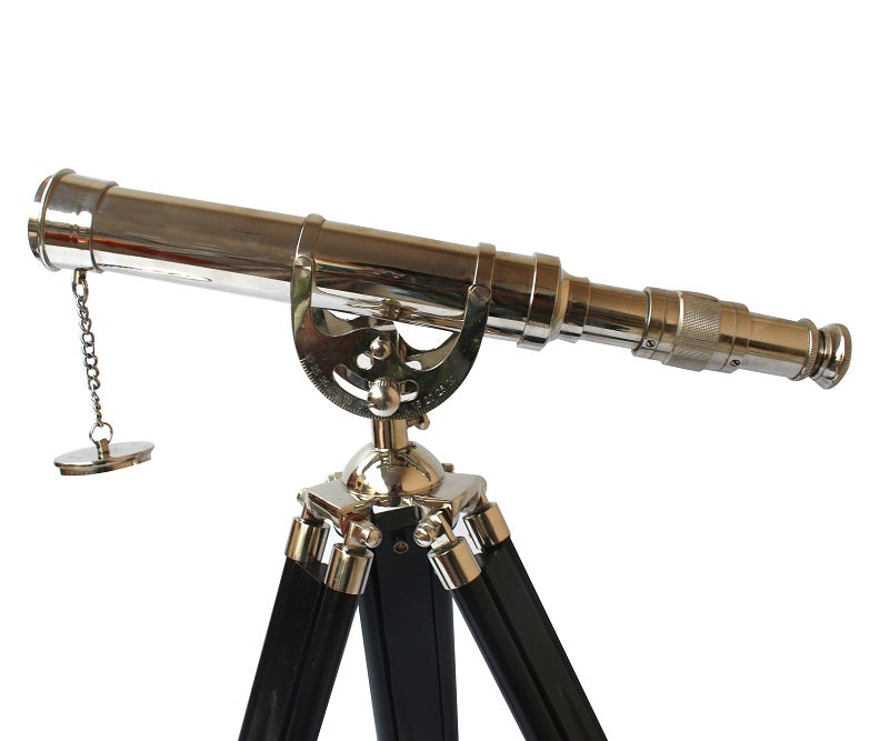 Vintage Tripod Reflecting Telescope Antique Dutch Brass Nautical Unique Eyepiece Harbour Master Stand