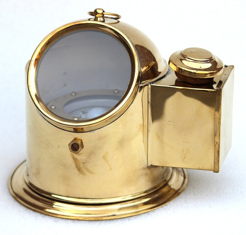 Antique Vintage Binnacle Helmet Gimballed Compass Shiny Brass Vintage Navigational Gimballed Compass