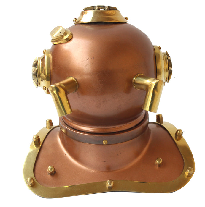 Vintage Handmade Marine Divers Diving Helmet Miniature US Navy Christmas Copper Finish