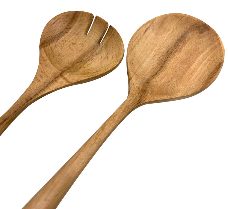 Vintage Kitchen Utensils Cooking Tools Handmade Wooden Spoons Nonstick Cookware and Wok Set of 2 Premium Wooden Spoons
