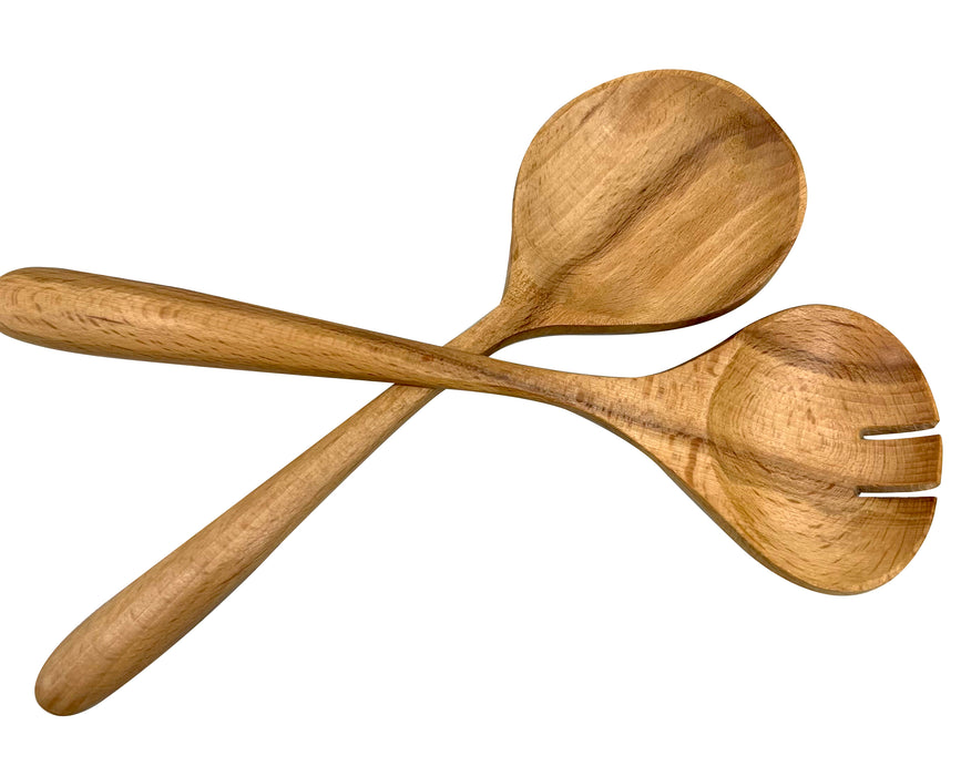 Vintage Kitchen Utensils Cooking Tools Handmade Wooden Spoons Nonstick Cookware and Wok Set of 2 Premium Wooden Spoons