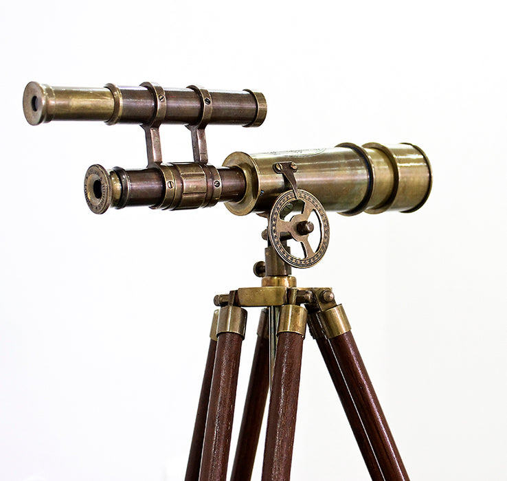Table Decorative Telescope Vintage Marine Gift Functional Instrument Collectibles Brass Antique Wood Nautical Decor Antique Finish Desk Theme Kid telescopes