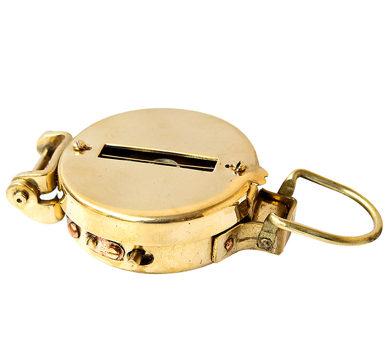 Vintage Old Style Military Compass Nautical Pocket Shiny Brass Navigational Instrument