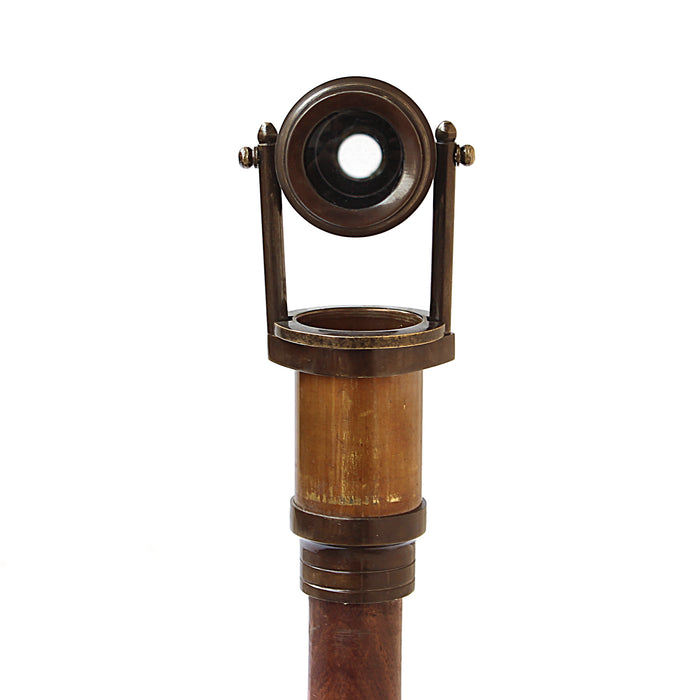 Hollywood Walking Stick Collectors Telescope Wooden Walk Cane Marine Prop Vintage Collectibles